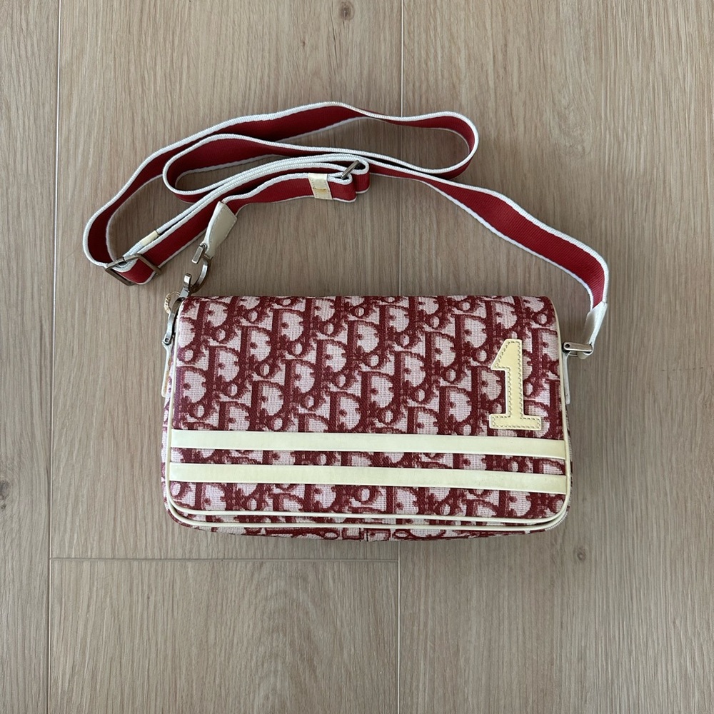 Christian Dior Oblique Jacquard Trotter Crossbody Bag Monogram 1 - Vintage 2002